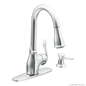 Moen CA87006 Chrome Pull-Down Spray Kitchen Faucet - Modern Boutique Design