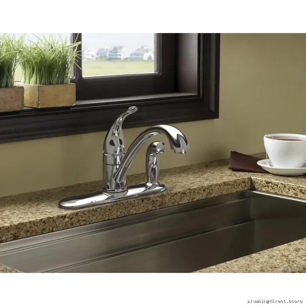 Chrome Kitchen Faucet with Side Spray Torrance Model CA87484 Moen