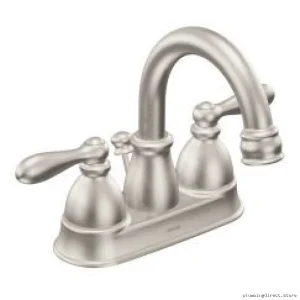 Moen Caldwell Brushed Nickel Centerset Bathroom Faucet - Spot Resist Finish WS84667SRN