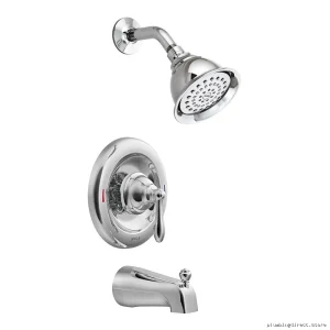 Moen Caldwell Chrome Tub & Shower Faucet - Eco-Performance, Posi-Temp Control