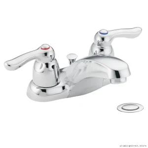Moen Chateau Single-Hole Chrome Bathroom Faucet - Modern Centerset Design