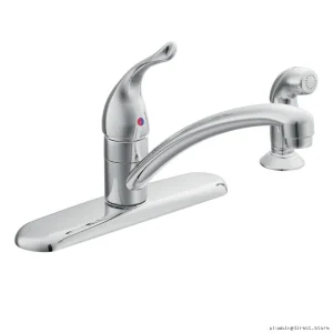Moen Chrome 7430 Pull-Down Kitchen Faucet with Side Sprayer