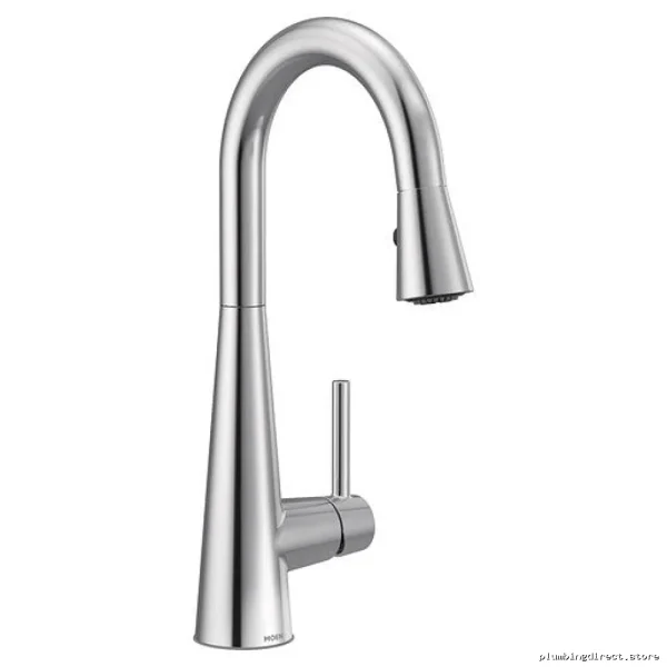 Moen Chrome 7664 Bar Faucet: Modern Pulldown Spray for Easy Kitchen Use