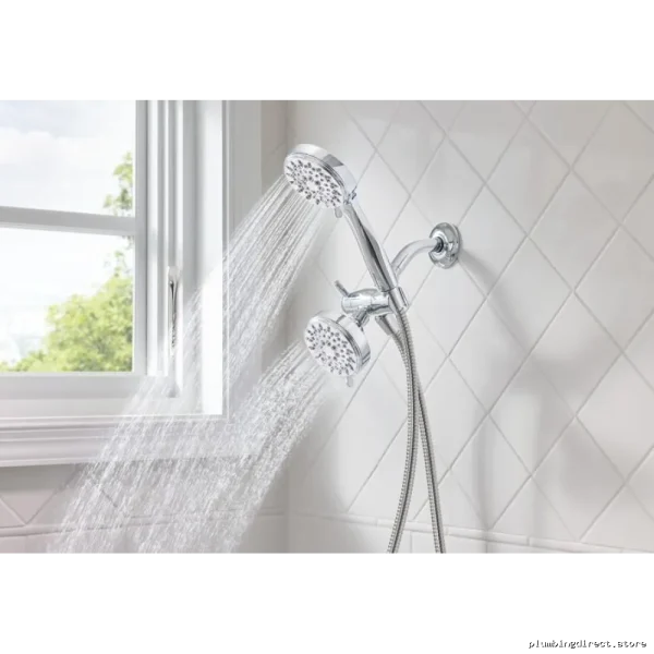 Chrome Multi-Spray Adjustable Shower Head & Hand Held Combo Kit - Moen - Image 2