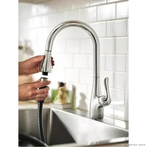 Moen Chrome Arbor Laundry Faucet with Easy-Pull Spray Head 4736
