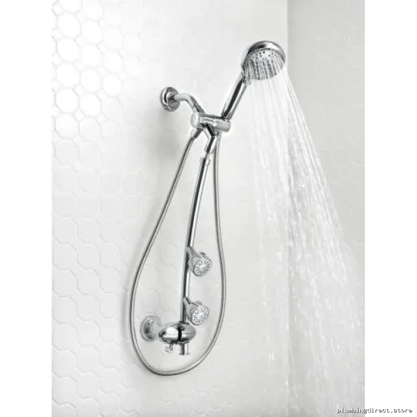 Ergonomic 5-Function Handheld Shower with Body Spray - Moen Chrome - Image 2
