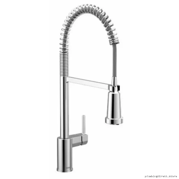 Moen Chrome Spring Pulldown Kitchen Faucet with Pre-Rinse Filter F5923