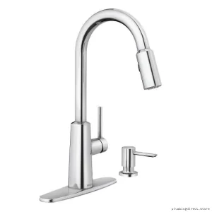 Versatile Kitchen Faucet with Pull-Down Spray & Soap Dispenser - Chrome Moen