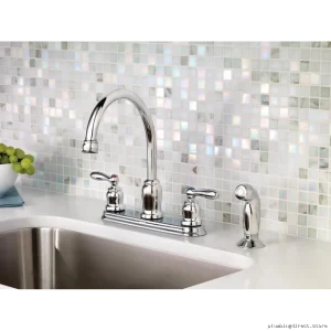 Moen Chrome Kitchen Faucet with 2-Handle & Pull-Out Spray Easy Install