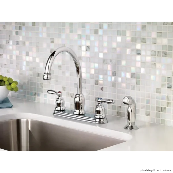 Moen Chrome Kitchen Faucet with 2-Handle & Pull-Out Spray Easy Install
