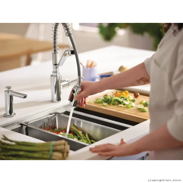 Moen Chrome Pull-Down Kitchen Faucet with Pre-Rinse Spray