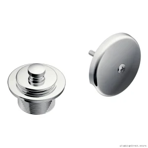 Moen Chrome Push-N-Lock Bathroom Tub Drain Assembly Kit T90331