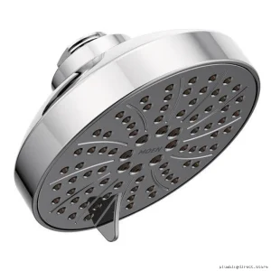 Moen Chrome Shower Head with 6 Spray Settings - Water Efficient Design