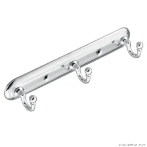 Moen 7603CH Chrome Triple Robe Hook – Space-Saving Bathroom Vanity Organizer