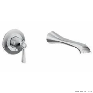 Chrome Wall Mount Single Handle Tub Faucet in Polished Finish – Moen