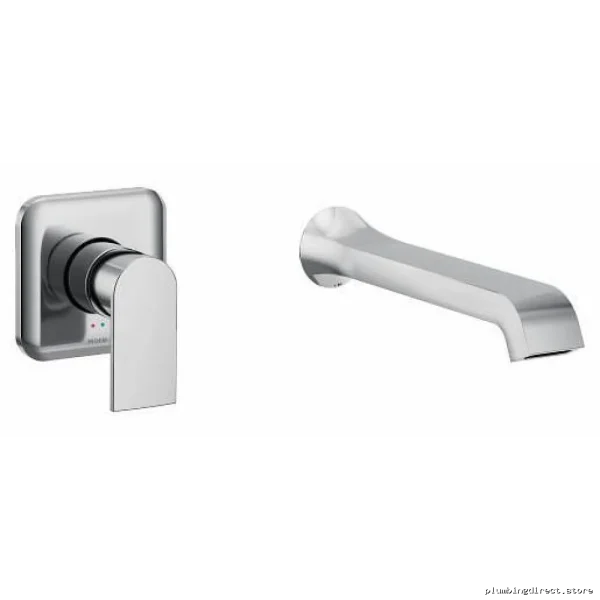 Moen Chrome Wall-Mount Tub Filler Trim with Single Handle WT901