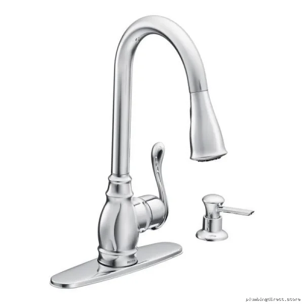 Moen Chrome Kitchen Faucet w/Pull-Down Spray & Soap Dispenser CA87