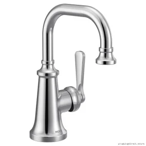 Moen Colinet Chrome Bathroom Faucet - Single Hole, Modern Design S44101