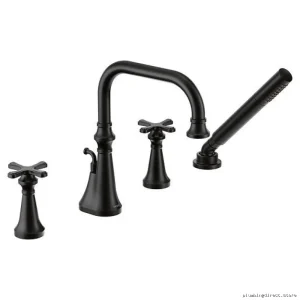 Moen Colinet Roman Tub Faucet with Handshower Trim - Matte Black TS44506BL