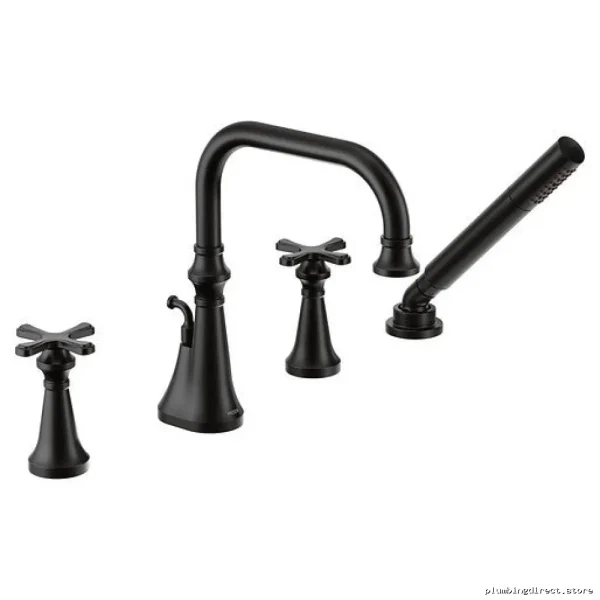 Moen Colinet Roman Tub Faucet with Handshower Trim - Matte Black TS44506BL