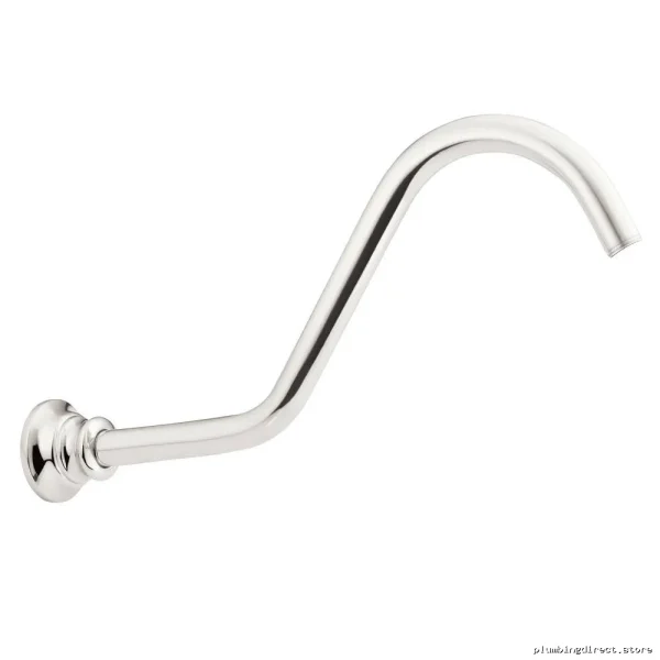 Moen-Compatible 14 Inch Polished Nickel Shower Arm S113NL by Waterhill