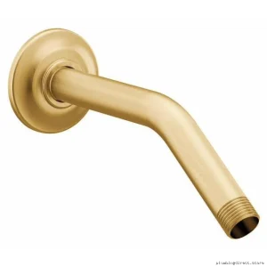 Moen Compatible Brushed Gold High-Flow Shower Arm Kit - Rothbury