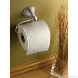 Moen-compatible European-style Toilet Paper Holder DN8408BN in Brushed Nickel