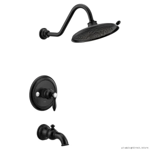 Weymouth M-Core 3 Series Tub/Showers Trim Matte Black - Moen Compatible UTS33103BL