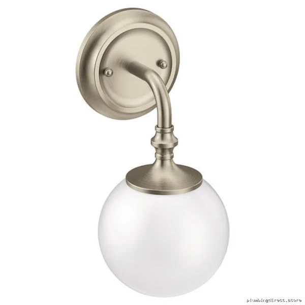 Moen Contemporary Brushed Nickel Wall Light - Sleek Bathroom Fixture