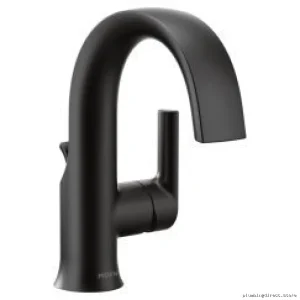 Moen S6910BL Matte Black Single Hole Contemporary Bathroom Faucet