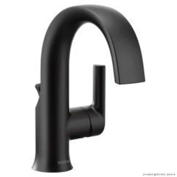 Moen S6910BL Matte Black Single Hole Contemporary Bathroom Faucet