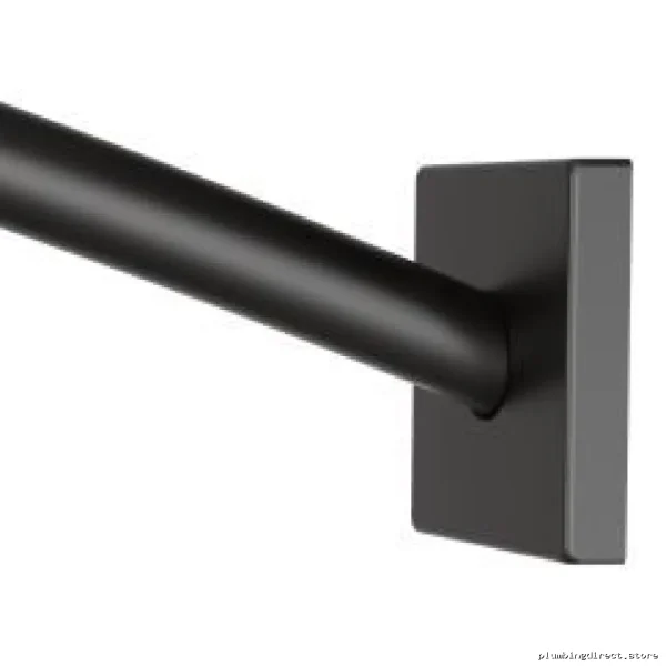 Moen CSR2168BL Matte Black Adjustable Curved Shower Rod for Spacious Bathing