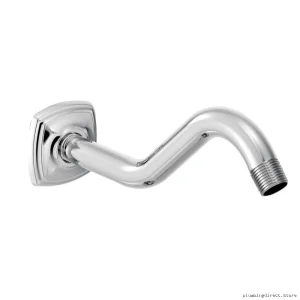 Moen Curved Chrome Shower Arm - Sleek Design for Modern Bathrooms
