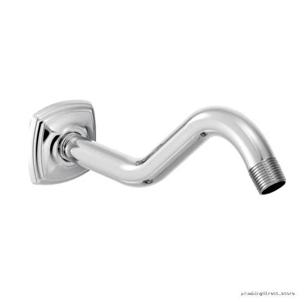 Moen Curved Chrome Shower Arm - Sleek Design for Modern Bathrooms