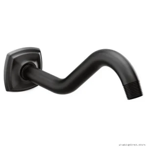Moen Curved Matte Black Shower Arm for Bathrooms