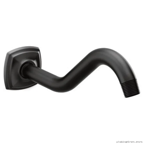 Moen Curved Matte Black Shower Arm for Bathrooms