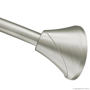 Moen CSR2172BN Brushed Nickel Curved Tension Shower Rod for Spacious Bathing