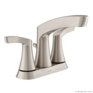 Moen Danika Brushed Nickel Centerset Faucet - Spot Resist, Easy Clean WS84633SRN