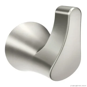 Moen Danika Single Tier Robe Hook - Modern Brushed Nickel Bathroom Accessory