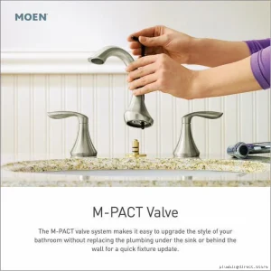 Moen Chrome Widespread Bathroom Faucet - Dartmoor Collection TV6805