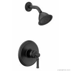 Moen Dartmoor M-Core 2 Matte Black Modern Shower Trim Kit – UT2182EPBL