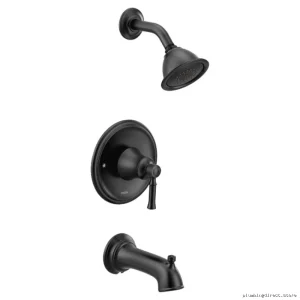 Moen Dartmoor Matte Black Tub & Shower Trim - Posi-Temp Control T2183BL