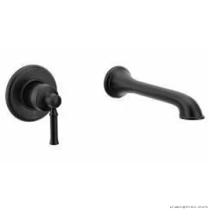 Moen Dartmoor Matte Black Single Handle Wall Mount Tub Faucet
