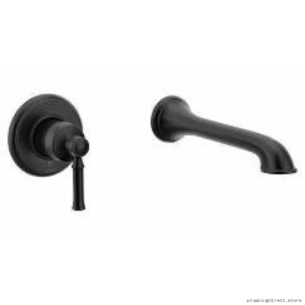 Moen Dartmoor Matte Black Single Handle Wall Mount Tub Faucet