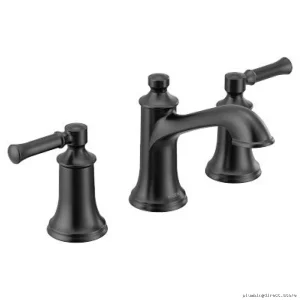 Moen Dartmoor Matte Black Widespread Bath Faucet Trim T6805BL