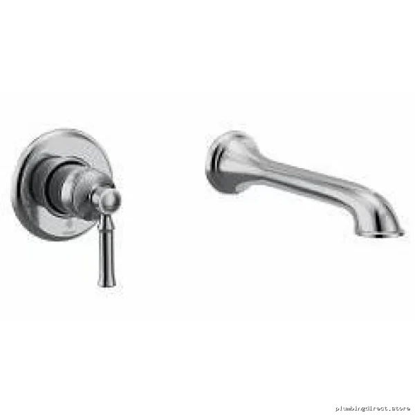 Moen WT681 Dartmoor 1-Handle Wall Mount Tub Filler - Sleek Chrome Shower Trim Kit