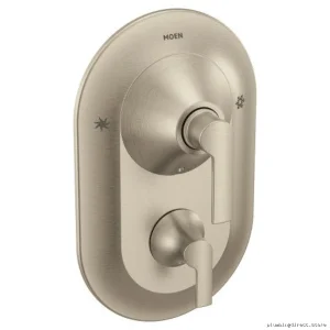 Moen Doux TS2200BN Brushed Nickel Shower Trim with Built-In Diverter Control