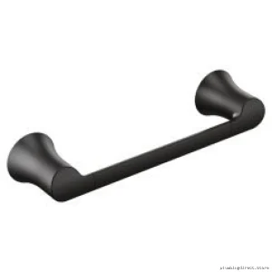 Moen Doux YB0286BL Matte Black Hand Towel Bar for Bathrooms