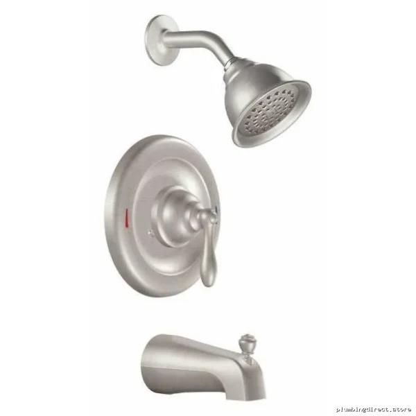 Moen 82496EPSRN Brushed Nickel Tub & Shower Faucet - Eco-Friendly, Spot Resistant