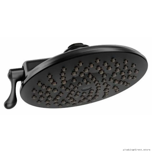 Moen Eco-Friendly Rainfall Shower Head with Dual Spray & Water-Saving - Matte Black